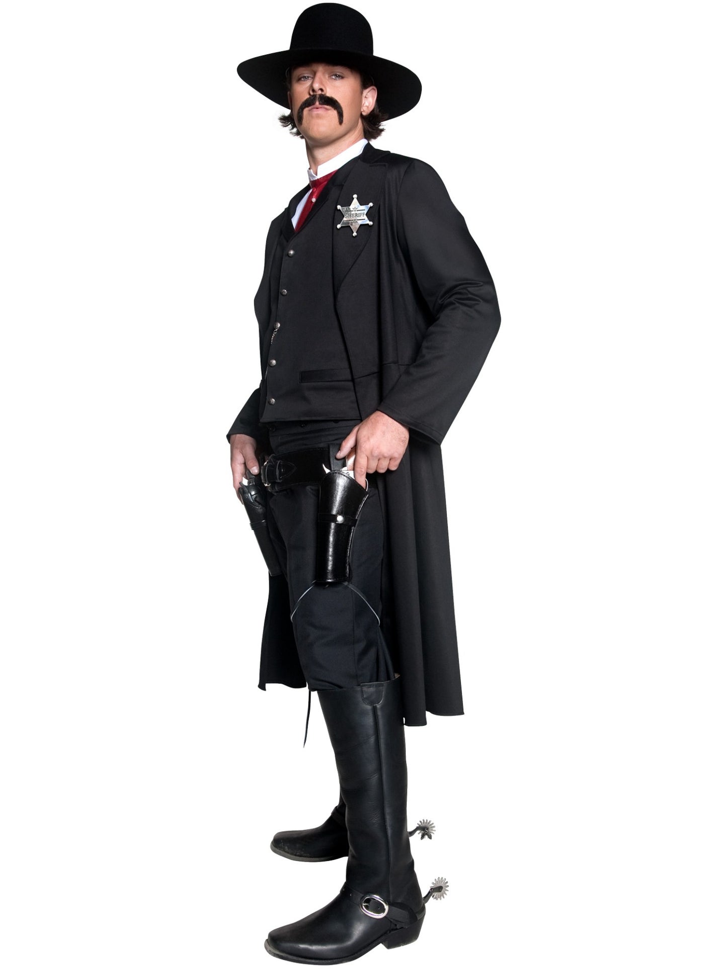Smiffys Deluxe Authentic Western Sheriff Costume, Black CS für Herren