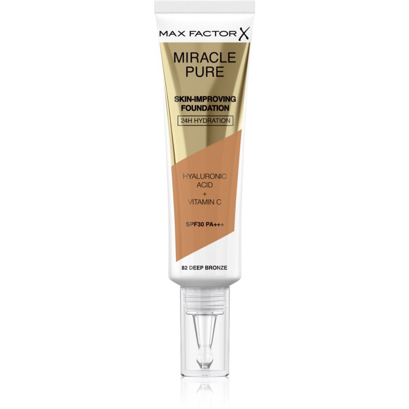 Max Factor Miracle Pure Flüssige Grundierung 82 Tiefes Bronze SPF 30 30 ml