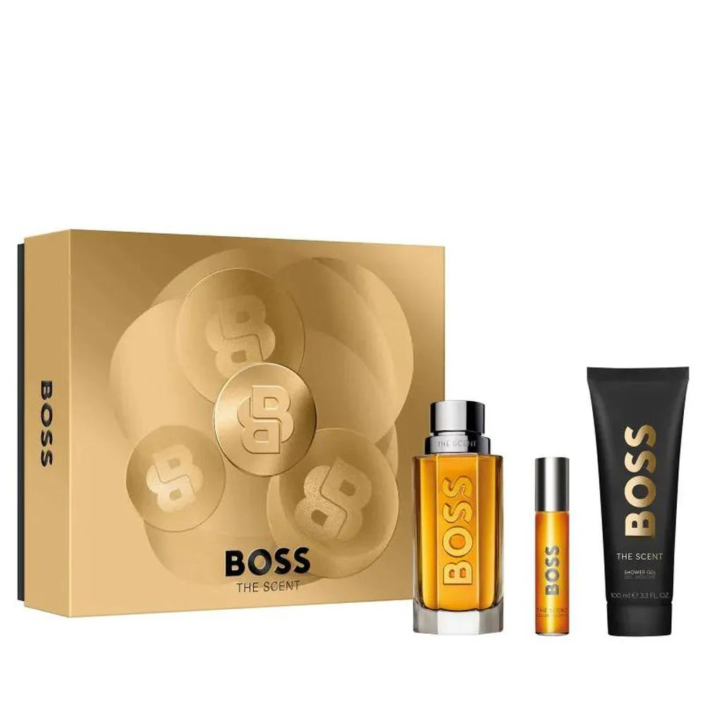 HUGO BOSS The Scent Geschenkset mit Eau de Toilette 100 ml, Deodorant Stick 75 ml und Duschgel 100 ml