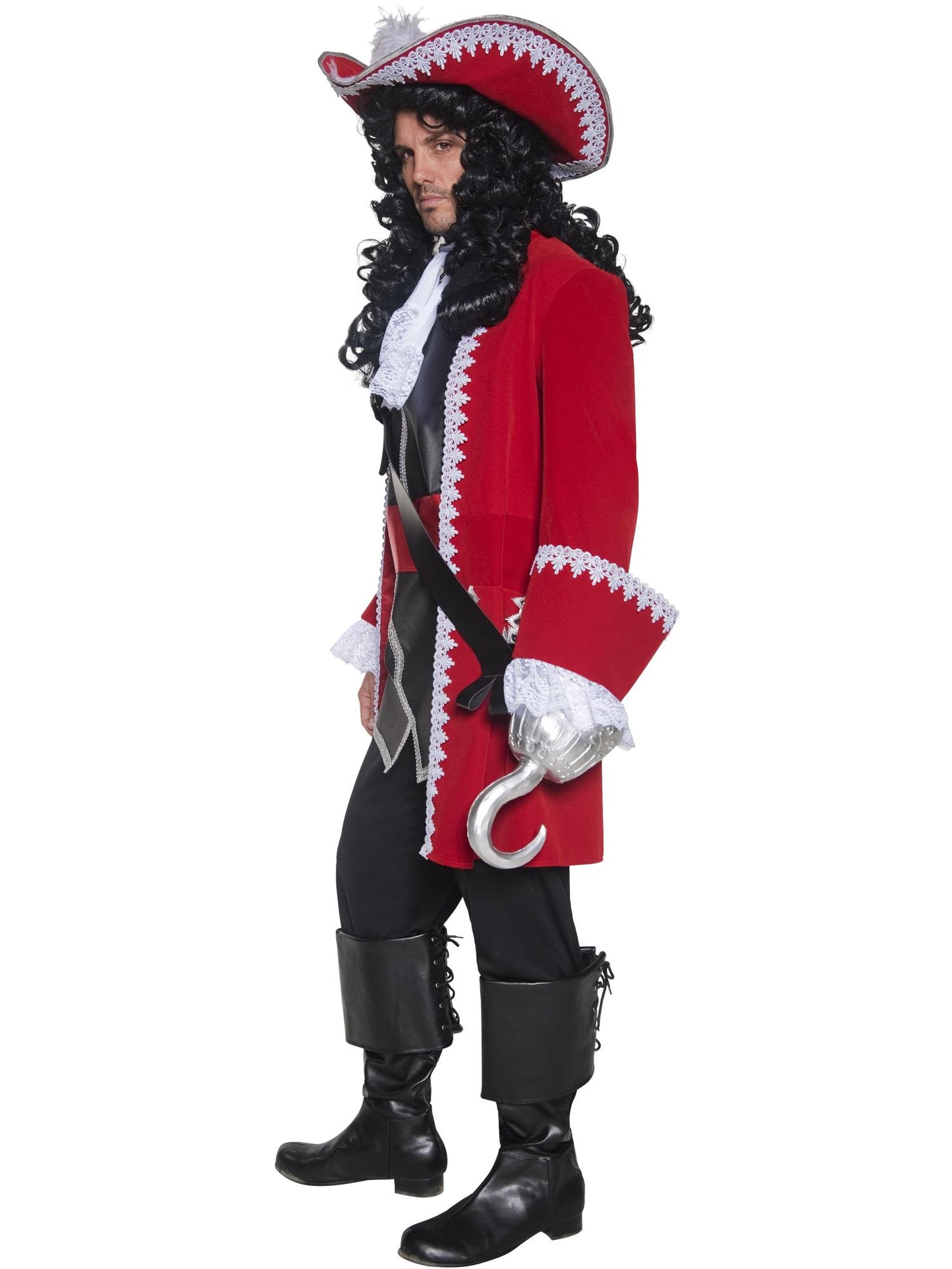 Smiffys Deluxe Authentic Pirate Captain Costume, Red CS für Herren
