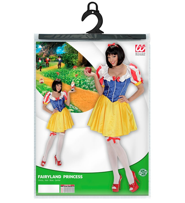 Märchenprinzessin Kostüm bestehend aus Kleid, Strumpfband und Haarschleife