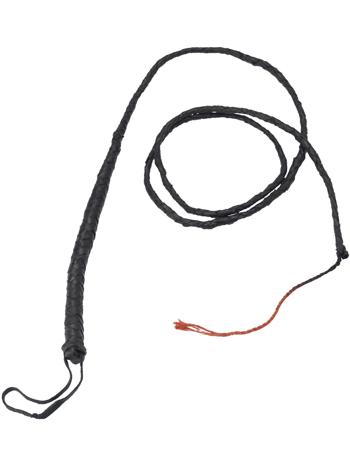Smiffys RINGMAST Long Bull Whip, Black, Real Leather für Unisex