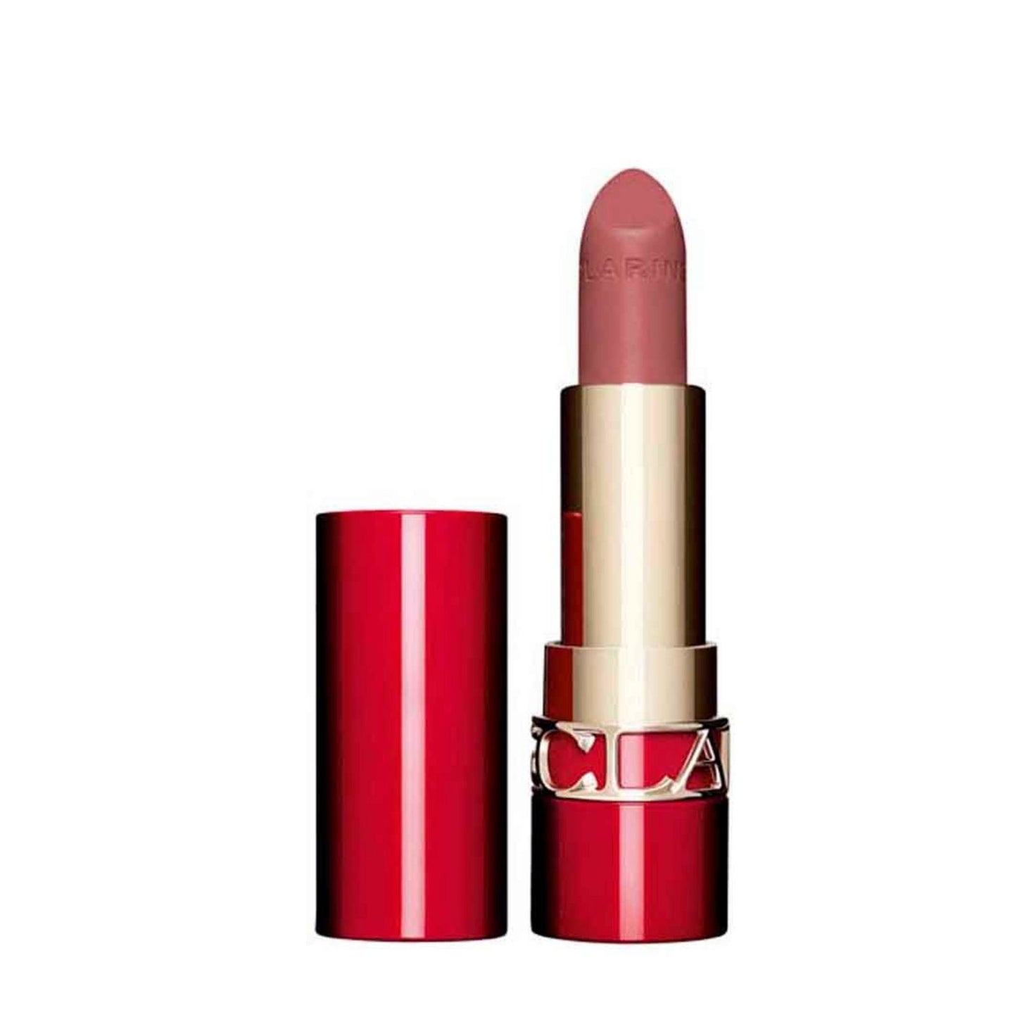 Clarins, Joli Rouge Velvet, Natürlich, Sahne, Creme-Lippenstift, 754V, Tiefrot, 3.5 g