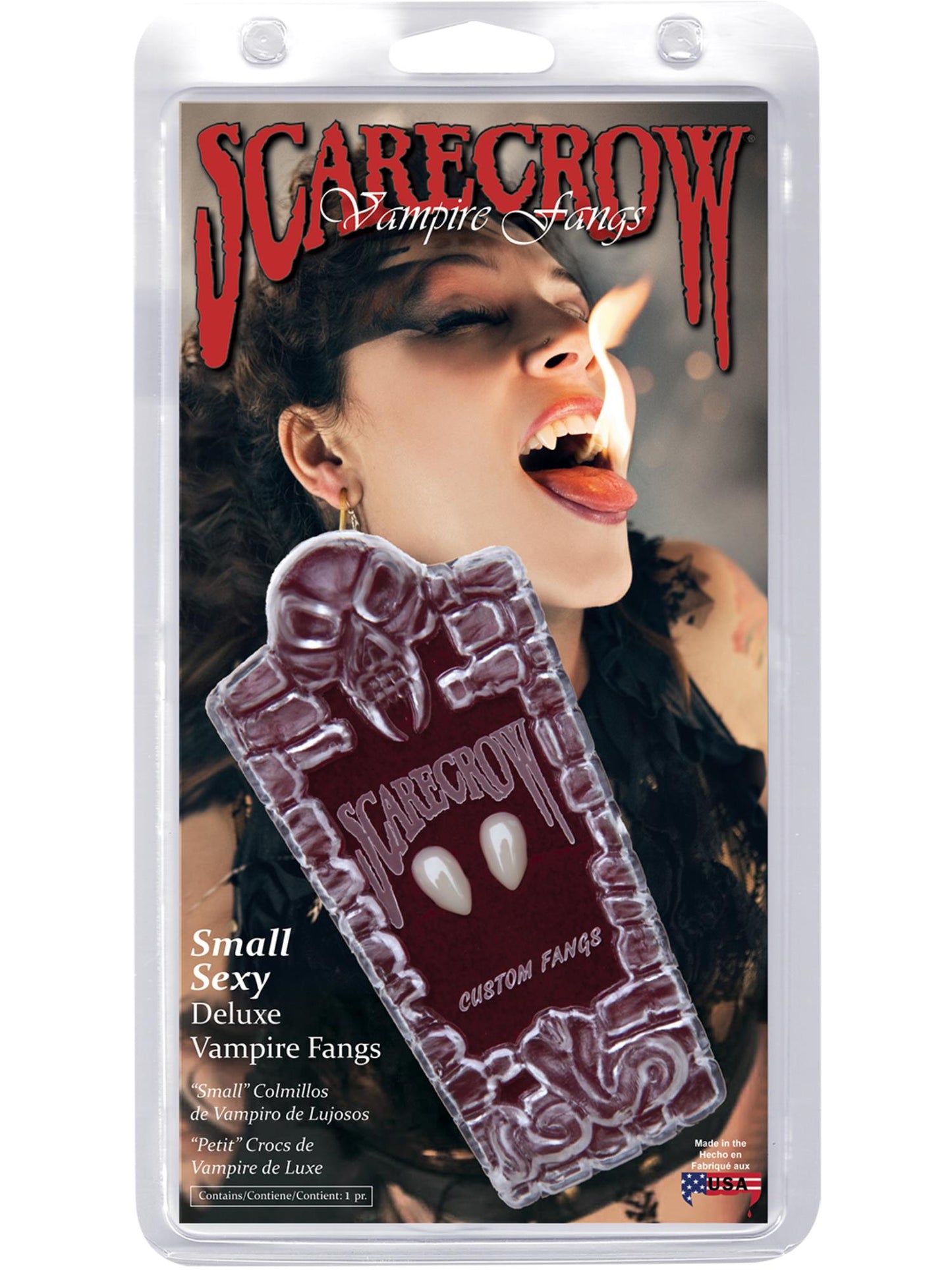 Smiffys Scarecrow Love Bite Fangs, Dental Fix, White CD für Damen