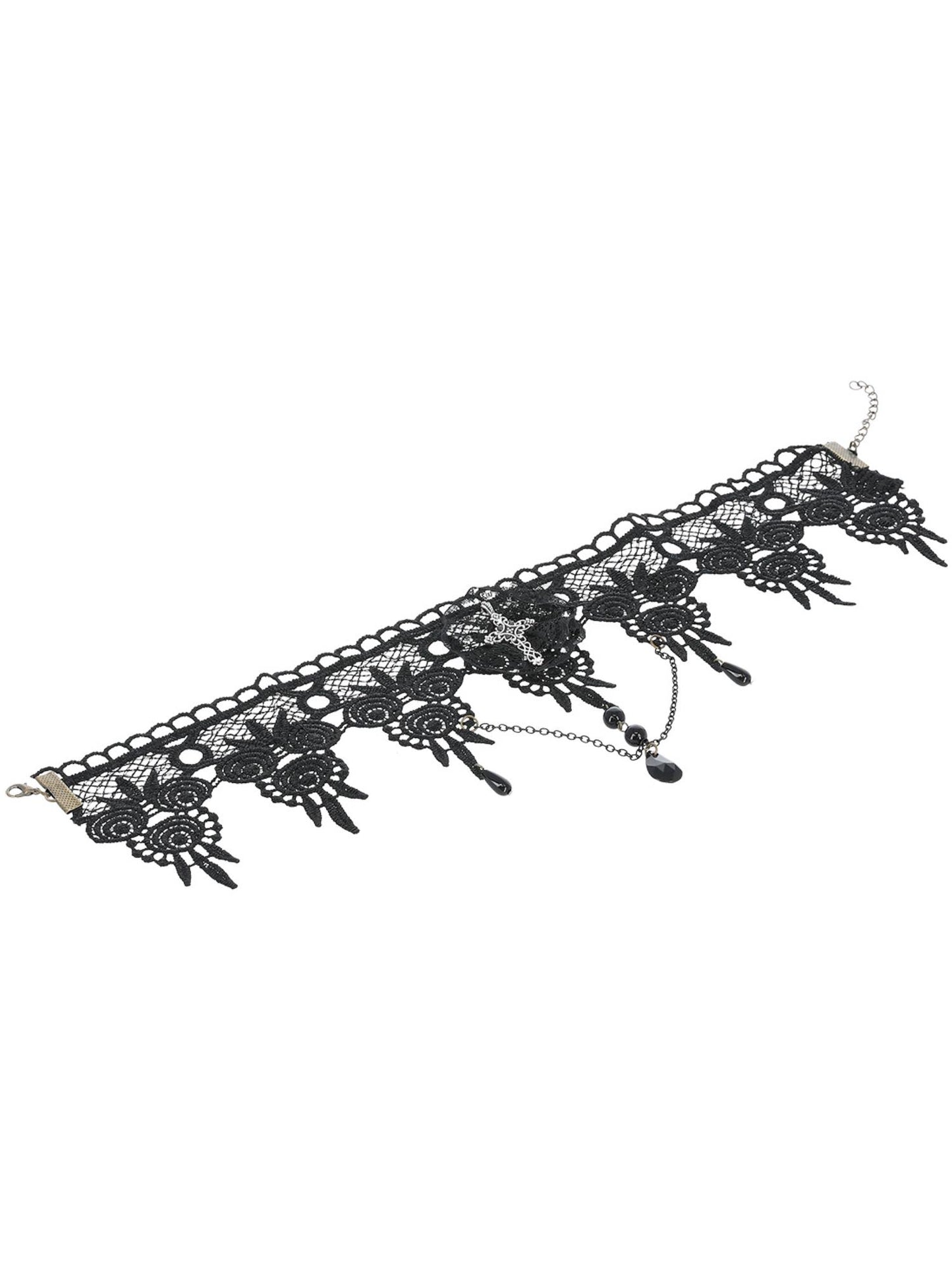 Smiffys Gothic Lace Choker, Black für Damen