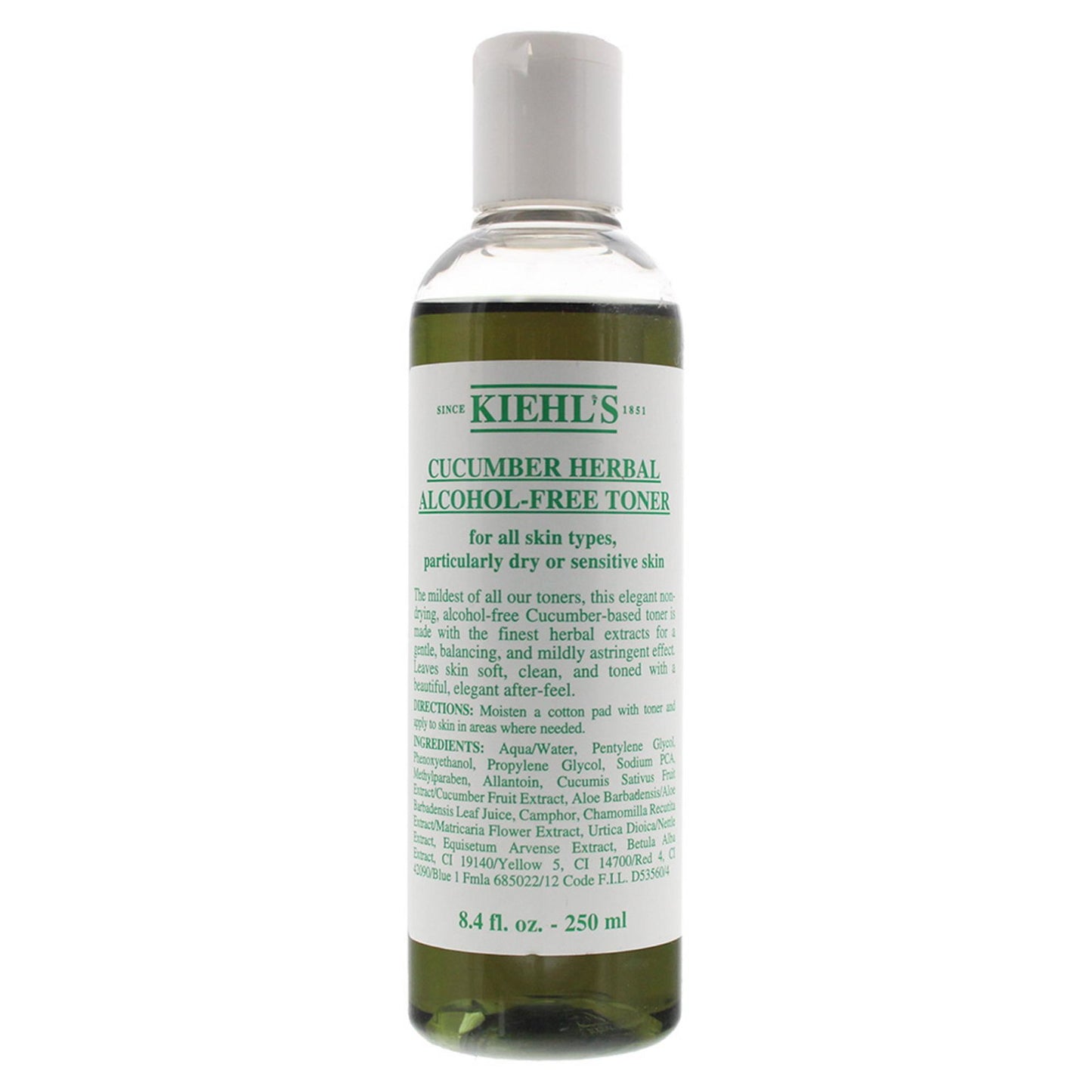 Kiehl`s Kiehl's, Cucumber, Alkoholfrei, Beruhigt und entspannt, Gesichtswasser, Gesicht, 250 ml Regular
