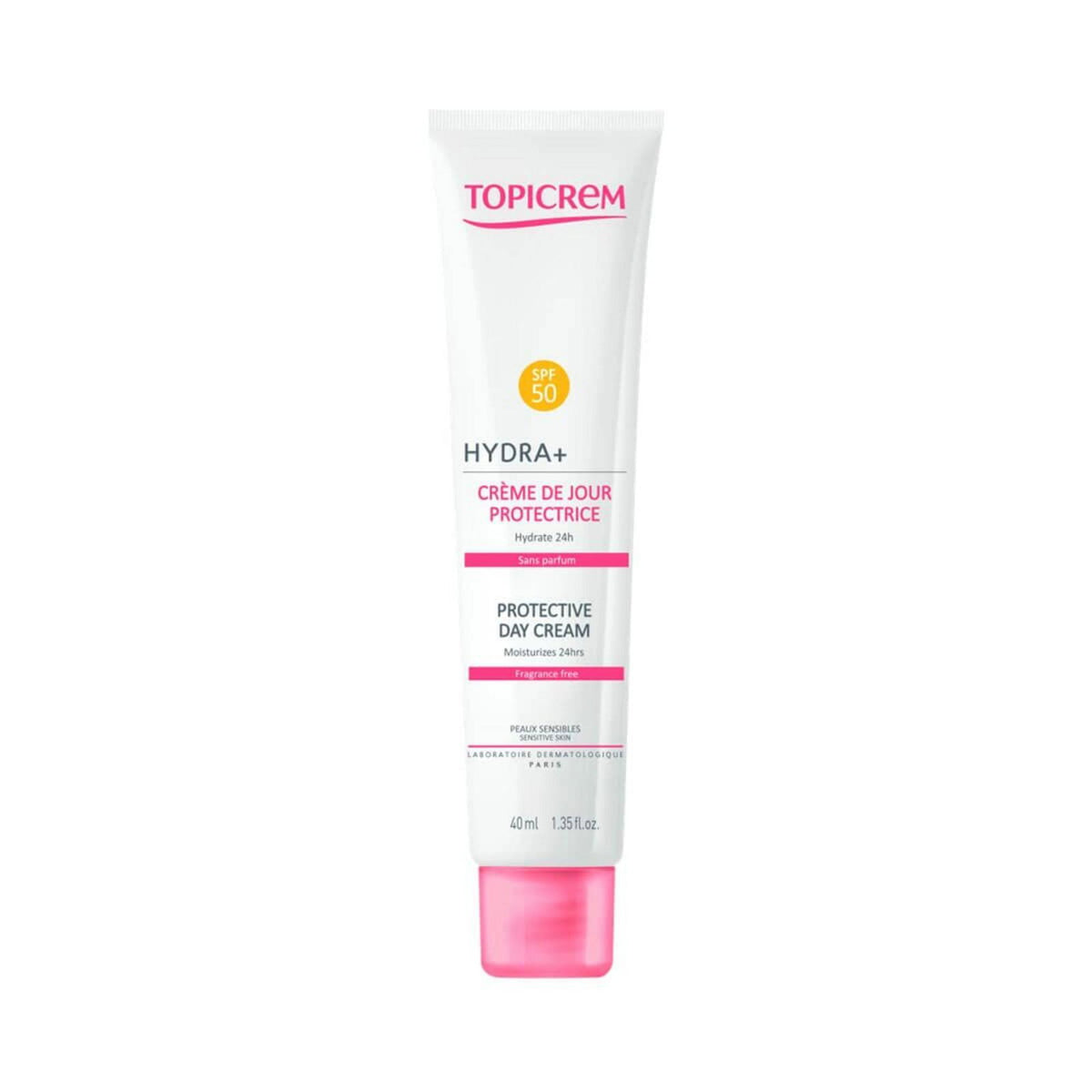 Topicrem, Hydra+, Hydrating, Protecting, Day, Cream, For Face, SPF 50+, 40 ml