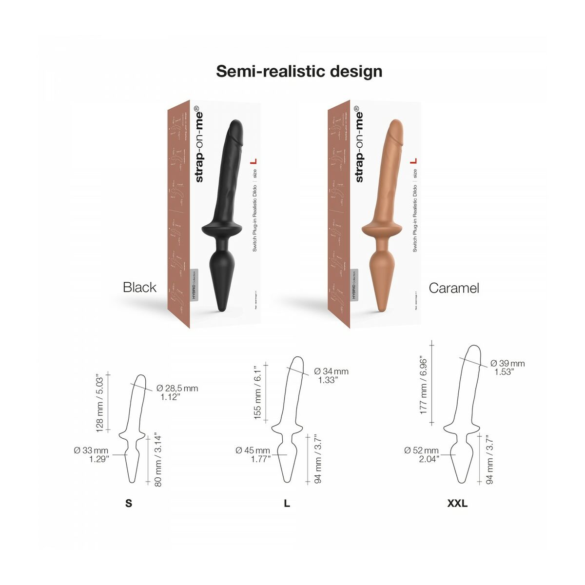 Dildo Strap-on-me Schwarz