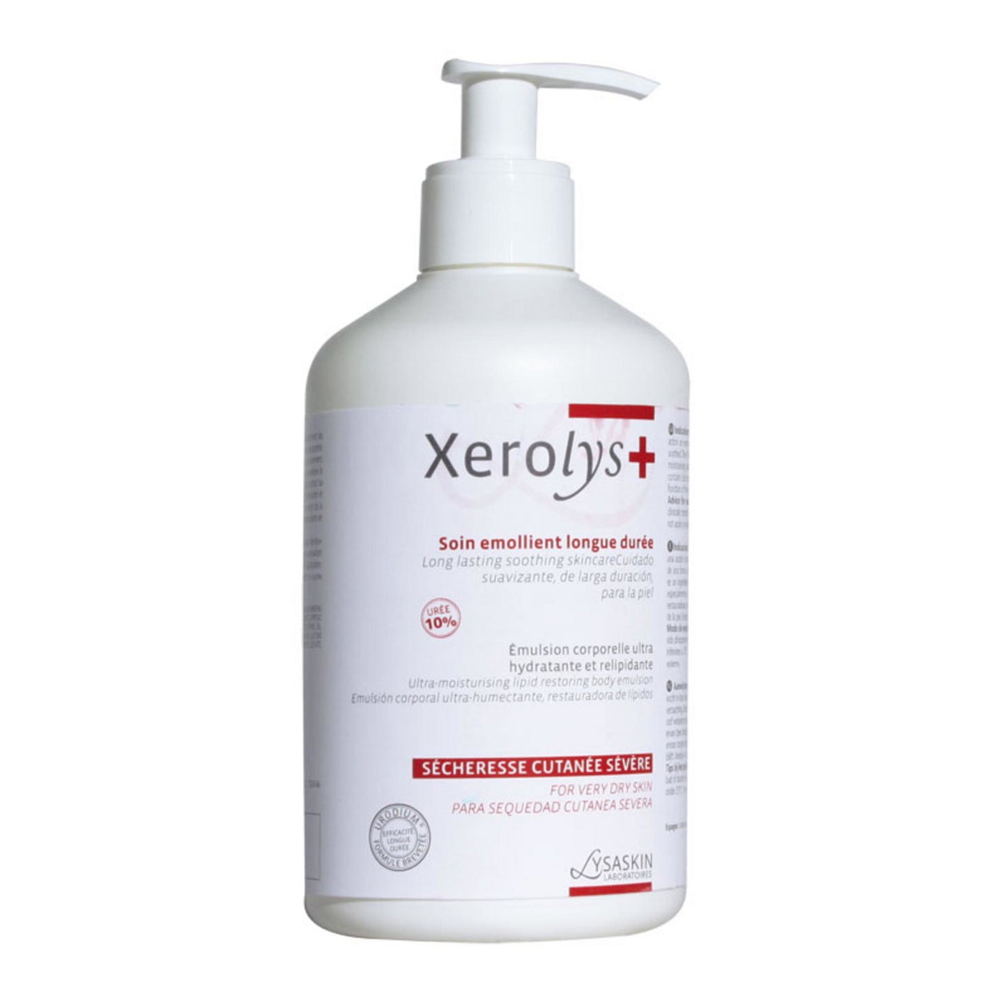 Lab Lysaskin, Xerolys+, Harnstoff, Emolliens, Körperemulsion, Für Gesicht & Körper, Täglich, 500 ml