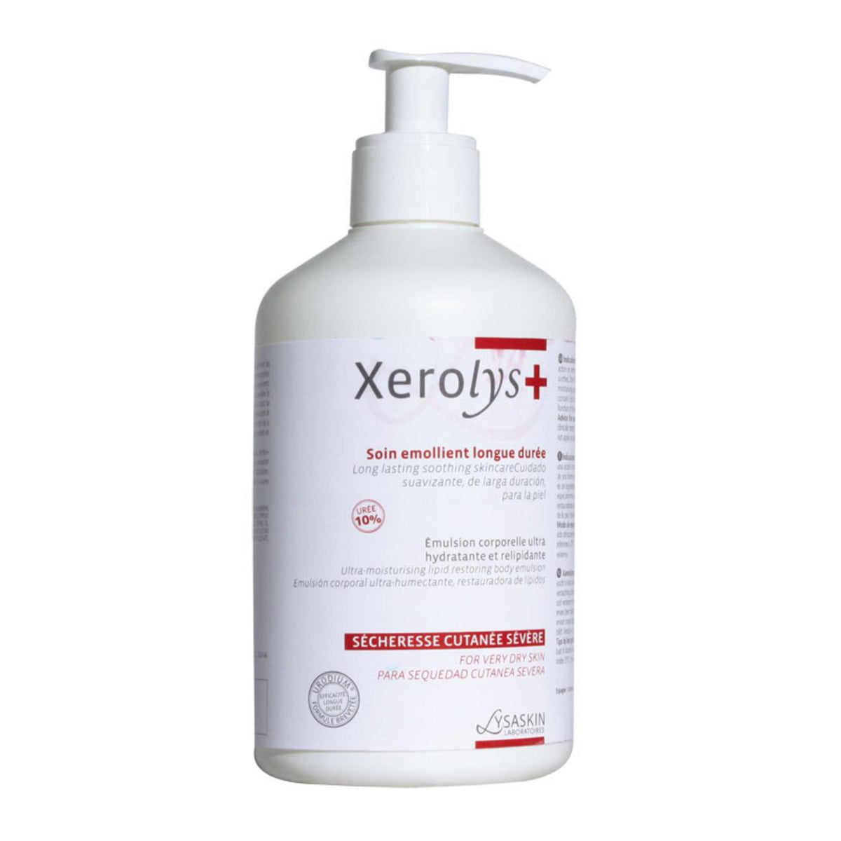 Lab Lysaskin, Xerolys+, Harnstoff, Emolliens, Körperemulsion, Für Gesicht & Körper, Täglich, 500 ml