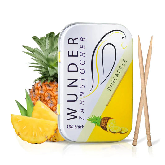 Wunder Zahnstocher Pineapple - 100 Stück in Metalldose