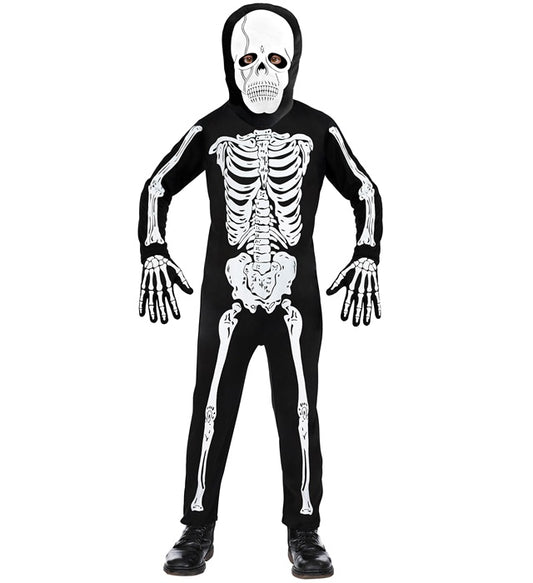 Skelett-Kostüm mit Maske für Fasnacht und Halloween