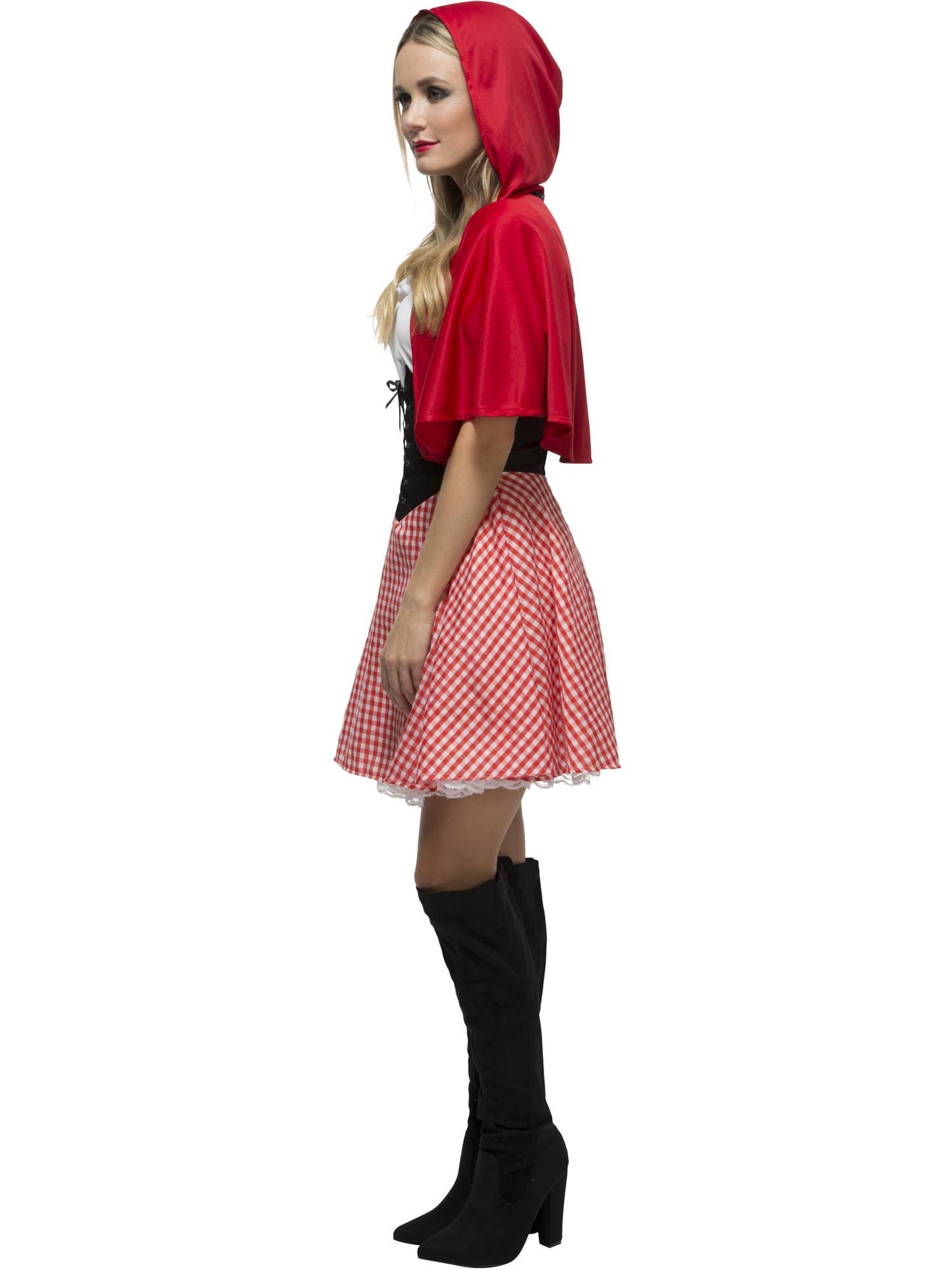 Smiffys Fever Red Riding Hood Costume, Red CS für Damen