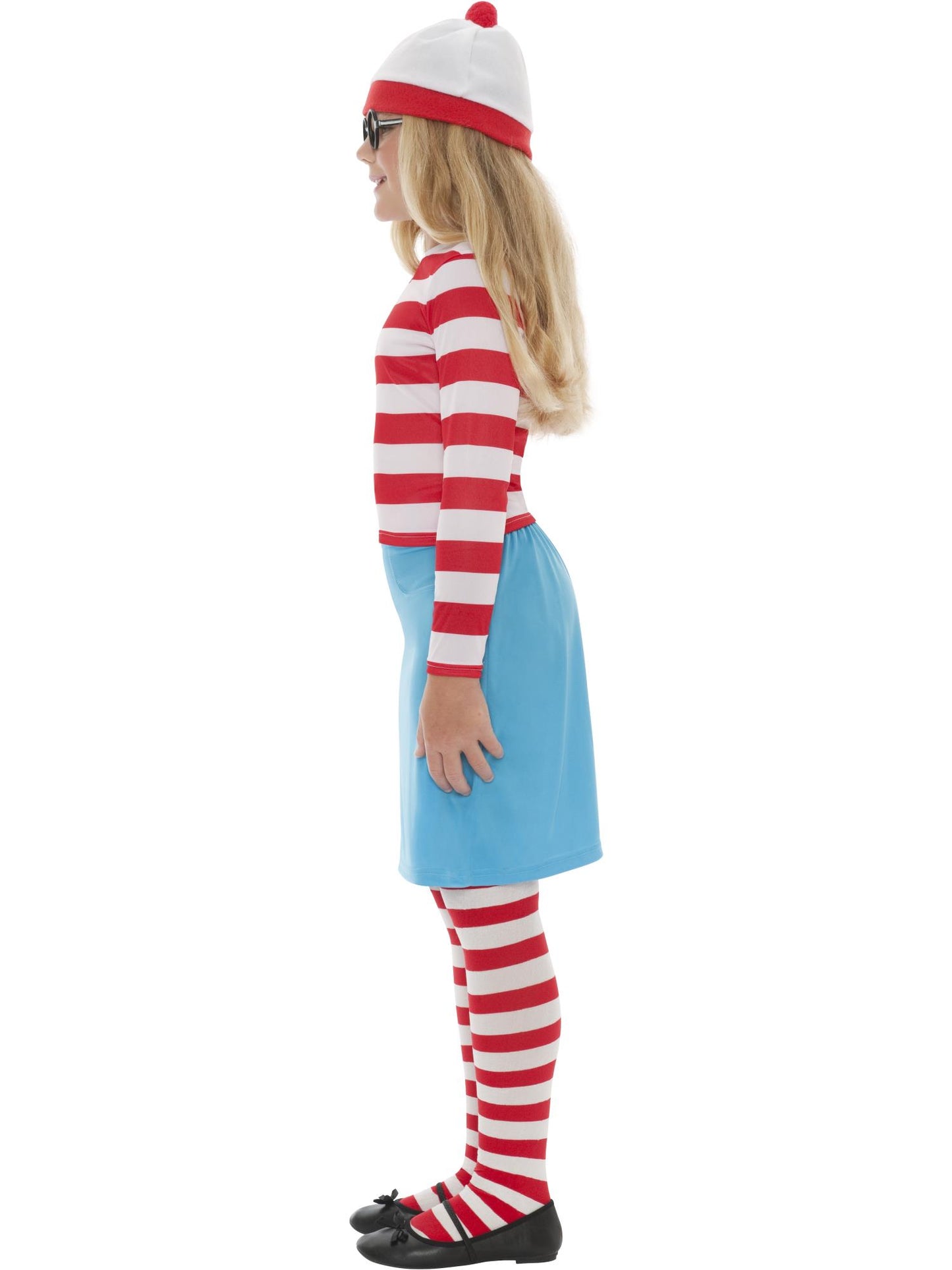 Smiffys Where's Wally? Wenda Kinderkostüm, Red & White CS für Mädchen