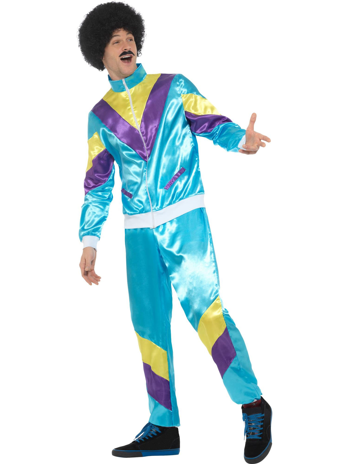 Smiffys 1980S 80s Height of Fashion Shell Suit Costume, Blue CS für Unisex