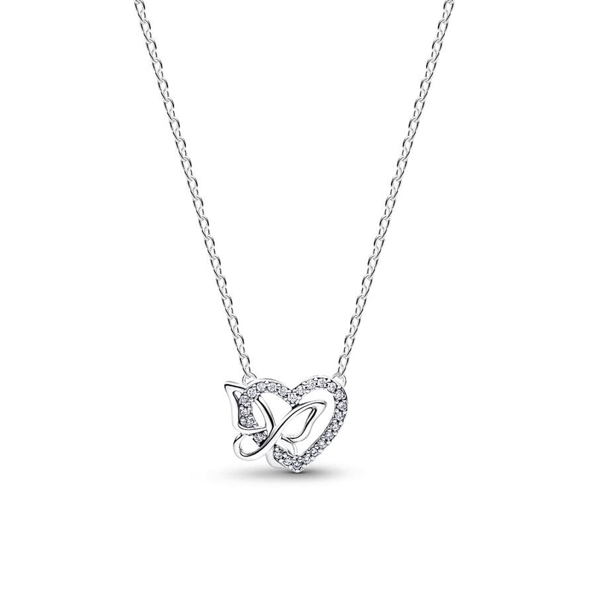 PANDORA JEWELRY Mod. ENTWINED HEART & BUTTERFLY NECKLACE