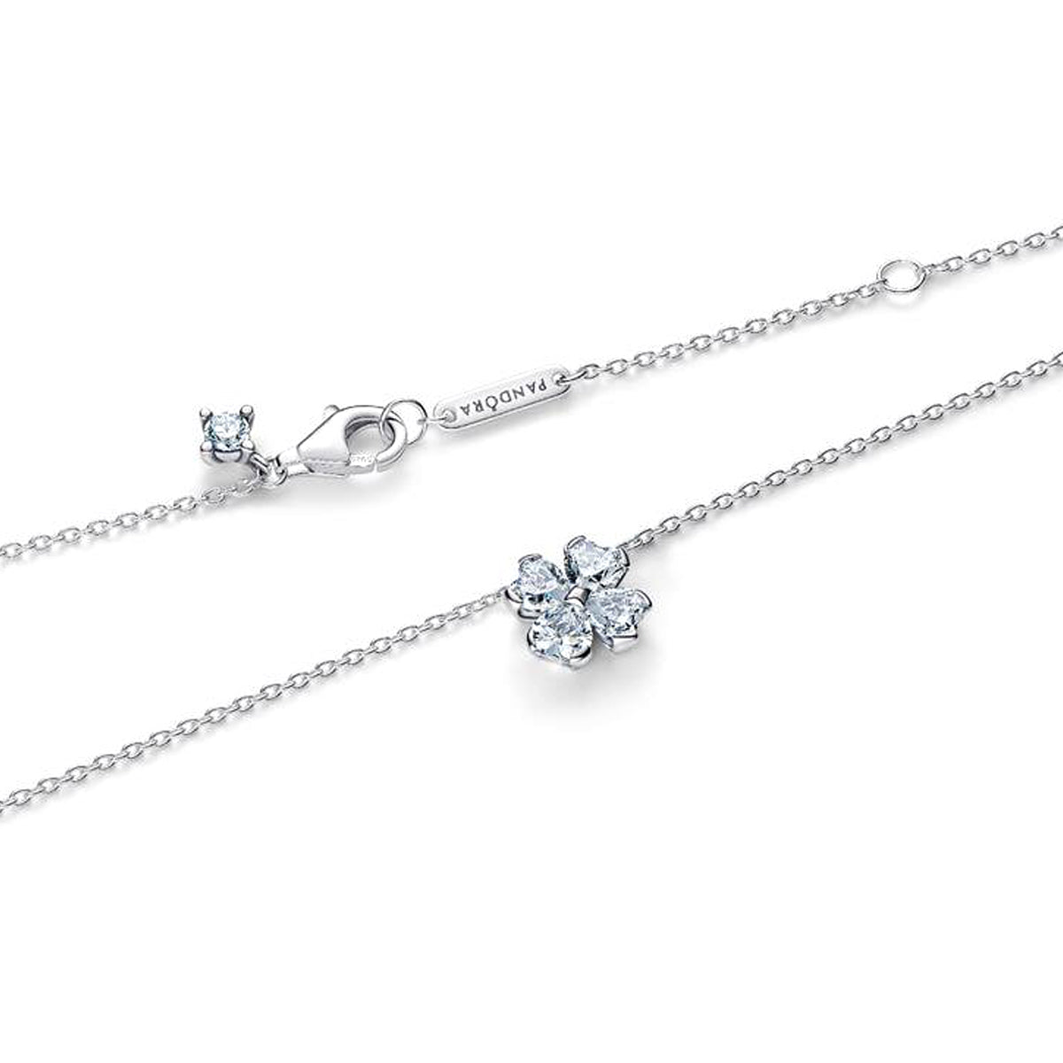 PANDORA JEWELRY Mod. SPARKLING LUCKY CLOVER PENDANT NECKLACE