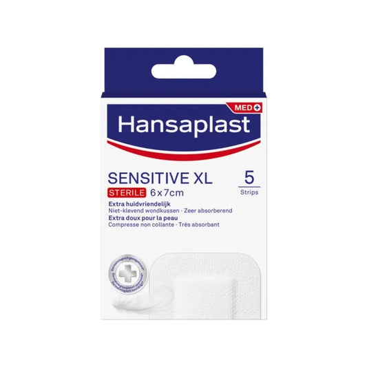 HANSAPLAST HANSAPLAST Sensitive XL Pflaster 6 Stück 7,5 cm x 5 cm Kosmetik