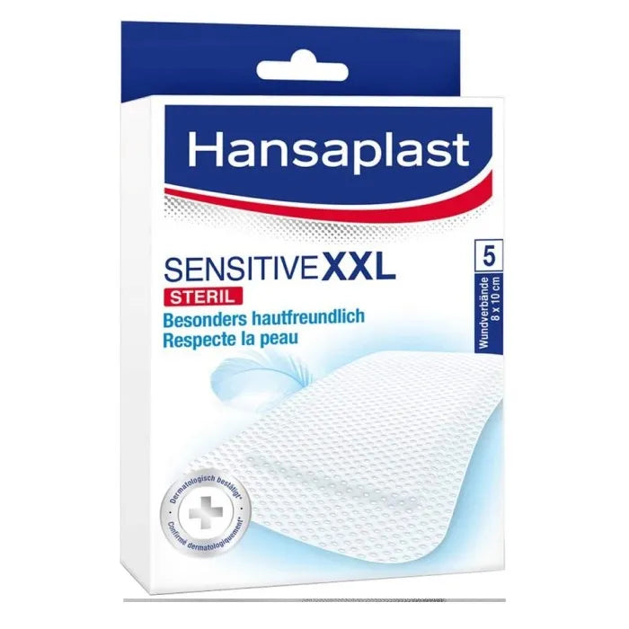 HANSAPLAST HANSAPLAST Sensitive XXL Pflaster 8 x 10 cm 5 Stück Kosmetik