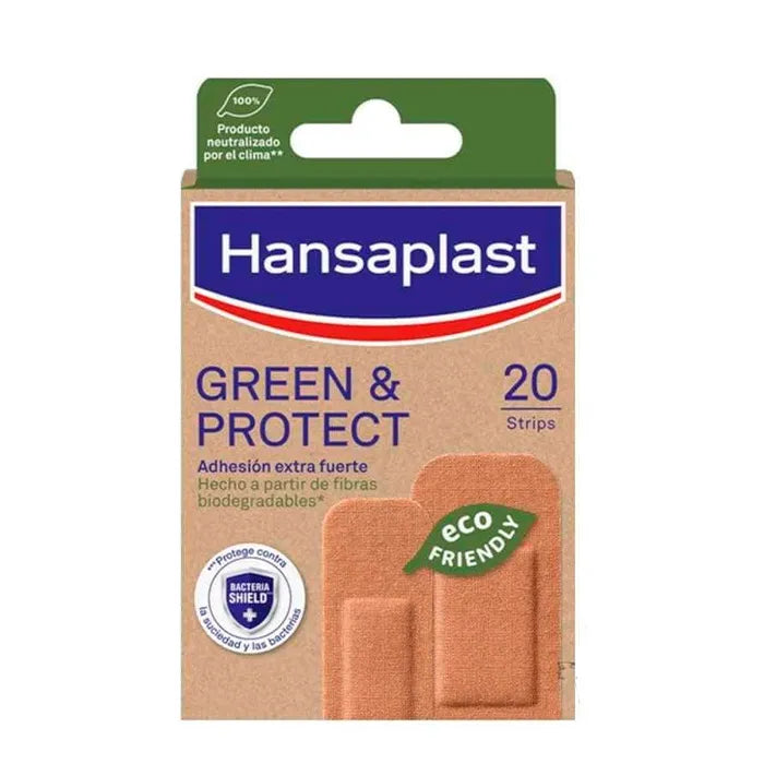 HANSAPLAST HANSAPLAST Green & Protect 20 Stück Pflaster Verbände für Wundschutz Kosmetik