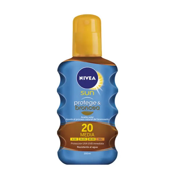 NIVEA NIVEA Sun Sonnenöl Spray Schutz und Bräune SPF 20 200 ml Sonnenpflege