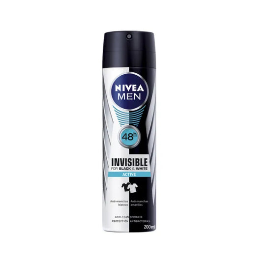 NIVEA NIVEA Men Invisible For Black and White Active Deodorant Spray 200 ml