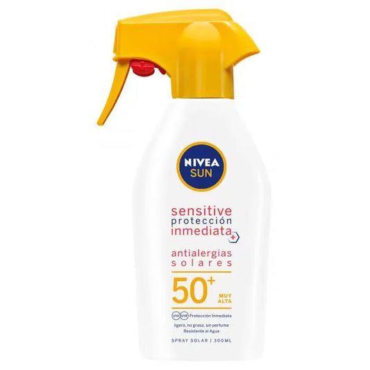 NIVEA NIVEA Sensitive Sonnenschutz Spray LSF 50 Pistola 270 ml Antiallergisch Kosmetik