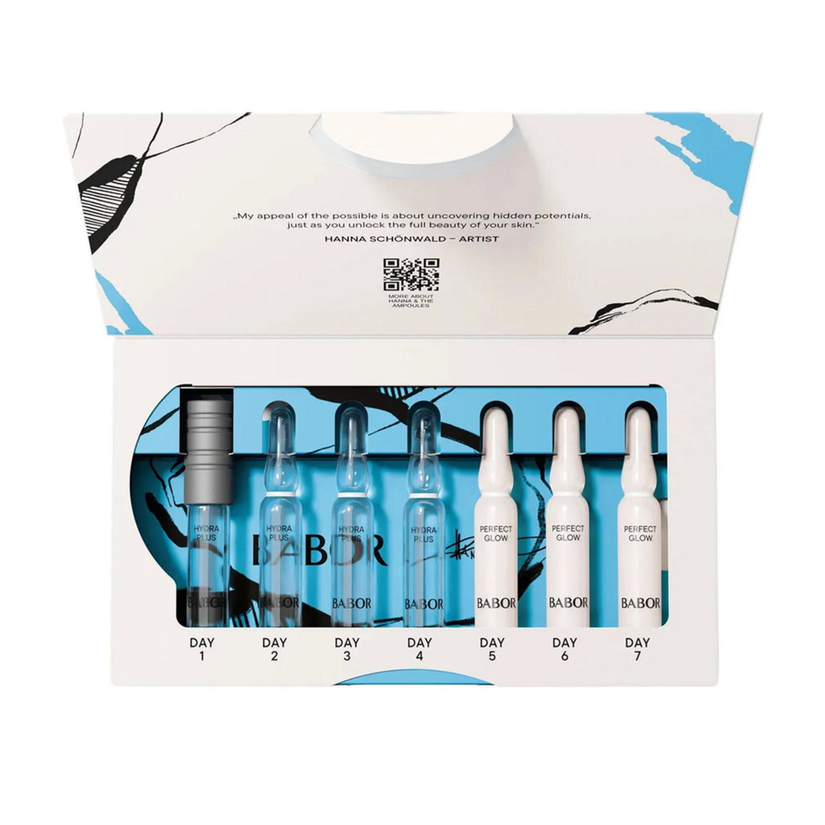 Set, Doctor Babor, Ampoule Serum Concentrate, Hydrating & Radiance, Day & Night, Ampoules Treatment Serum, Dryness & Dullness, For Face, For Women, 7 pcs, 2 ml