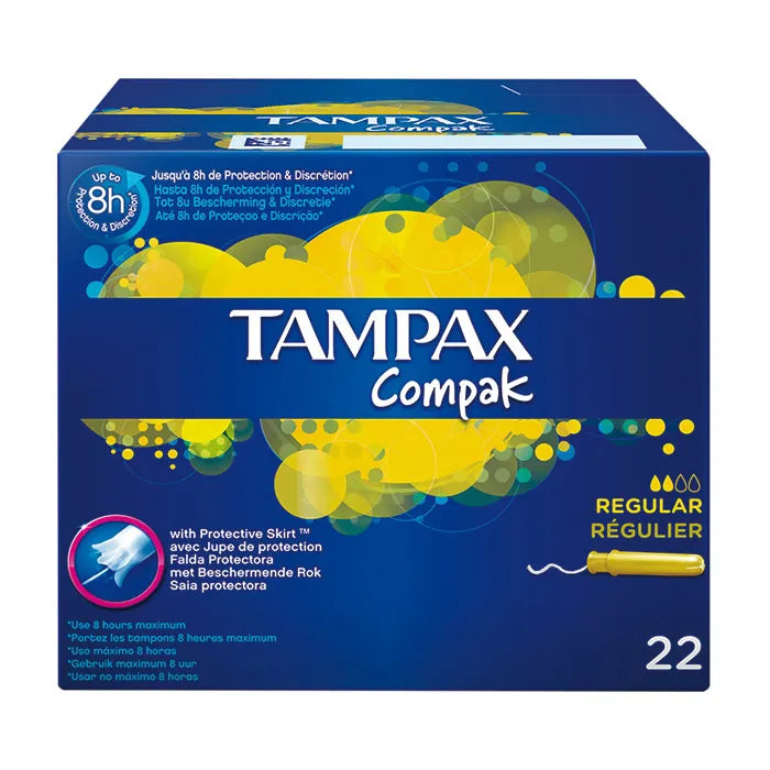 TAMPAX TAMPAX Compak Regular Tampons 22 Stück kompakte Größe Kosmetik