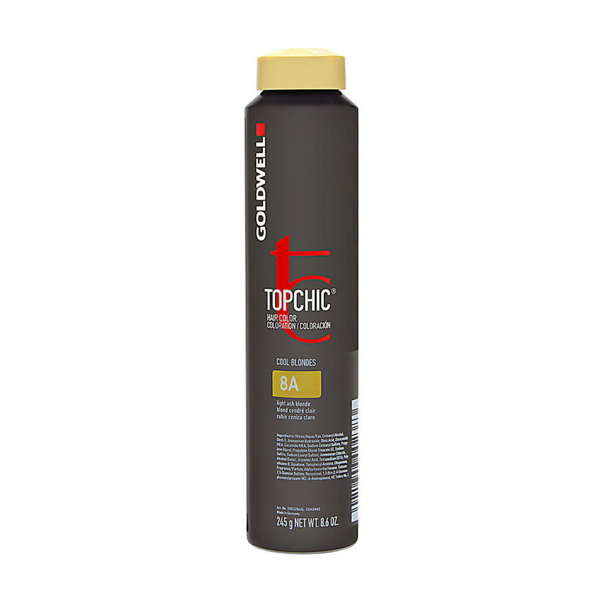 Goldwell, TopChic, Permanente Haarfarbe, 8A Light Ash Blonde, 250 ml