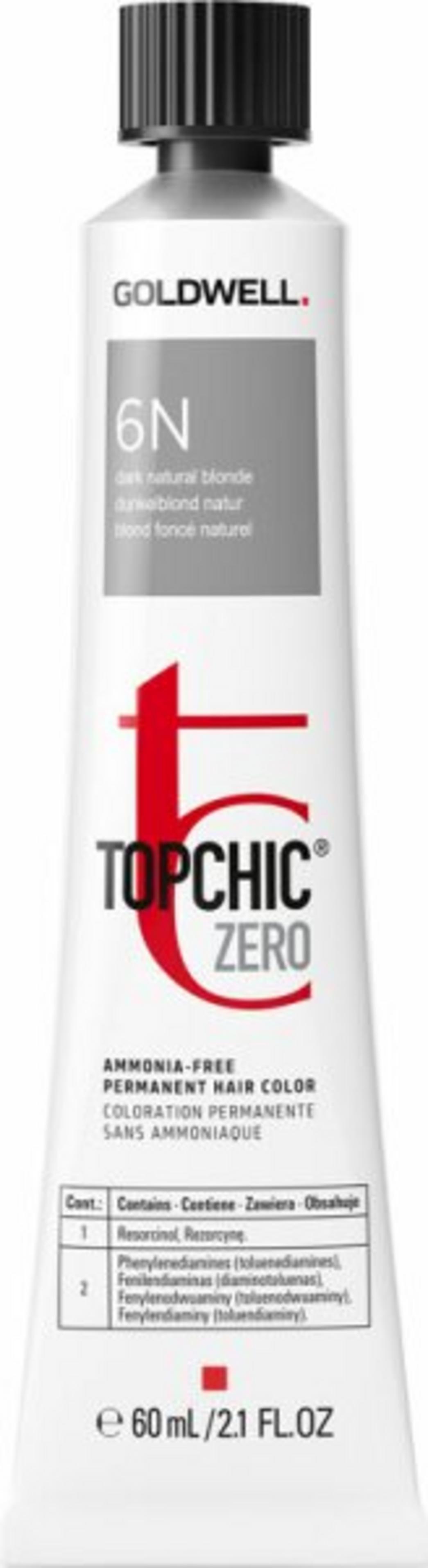 Goldwell, TopChic Zero, Permanente Haarfarbe, 6N Dark Natural Blonde, 60 ml