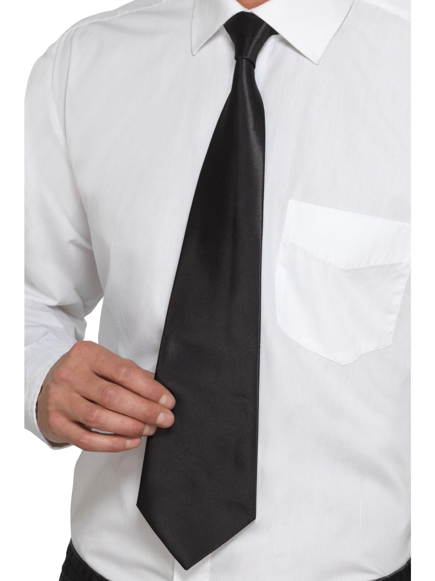 Smiffys Deluxe Black Gangster Tie, Black für Herren