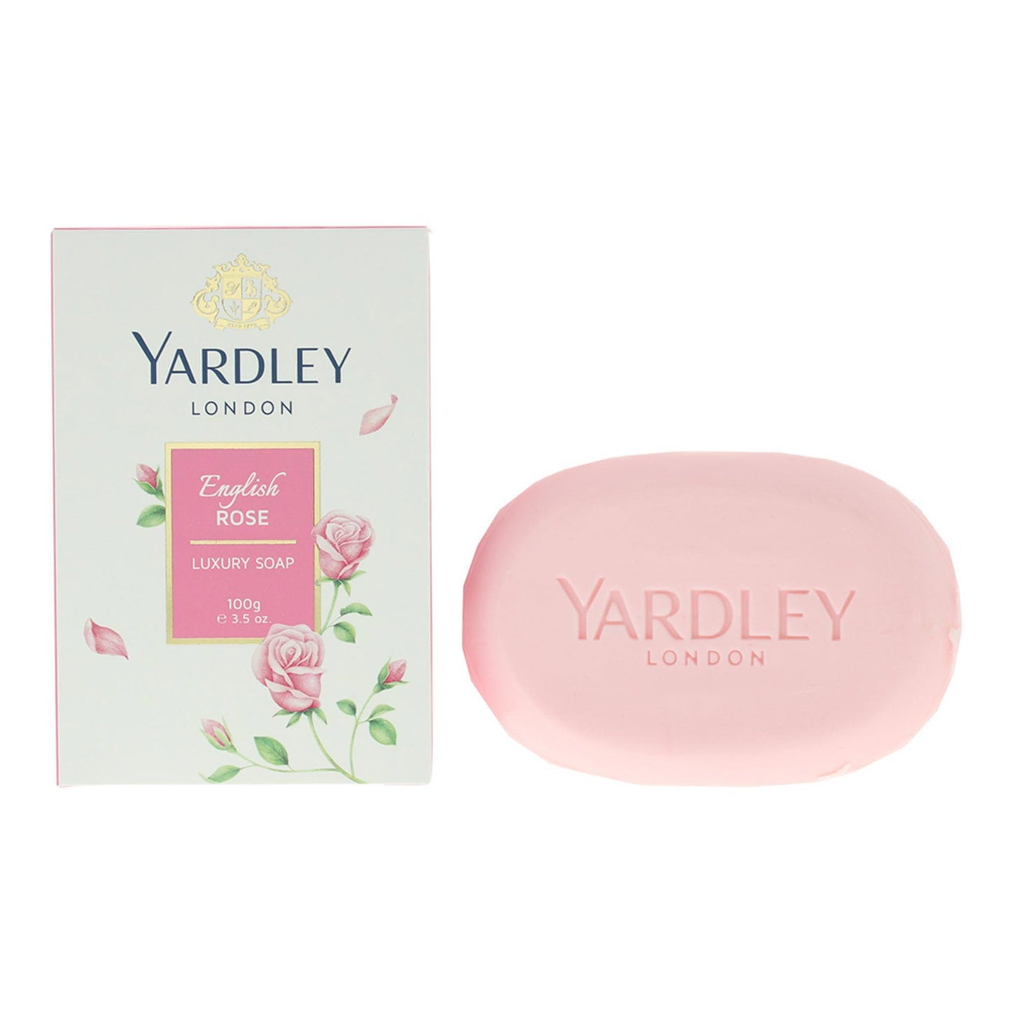Yardley, English Rose, Weich, glatt und zart duftend, Englische Rose, Massage-Seifenstück, Rosenöl, 100 g