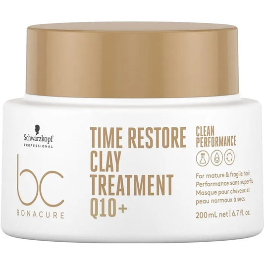 SCHWARZKOPF SCHWARZKOPF BC Time Restore Q10 Clay Treatment 200 ml Haarpflege Kur Kosmetik