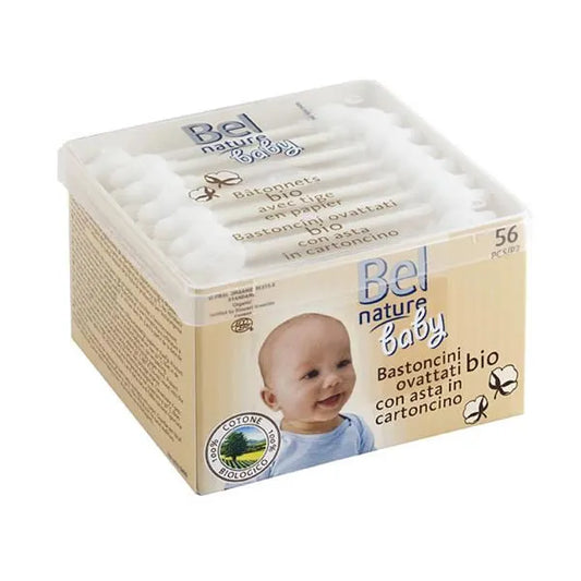 BEL BEL Safety Cotton Buds 56 Stück Wattestäbchen für Kosmetik und Pflege