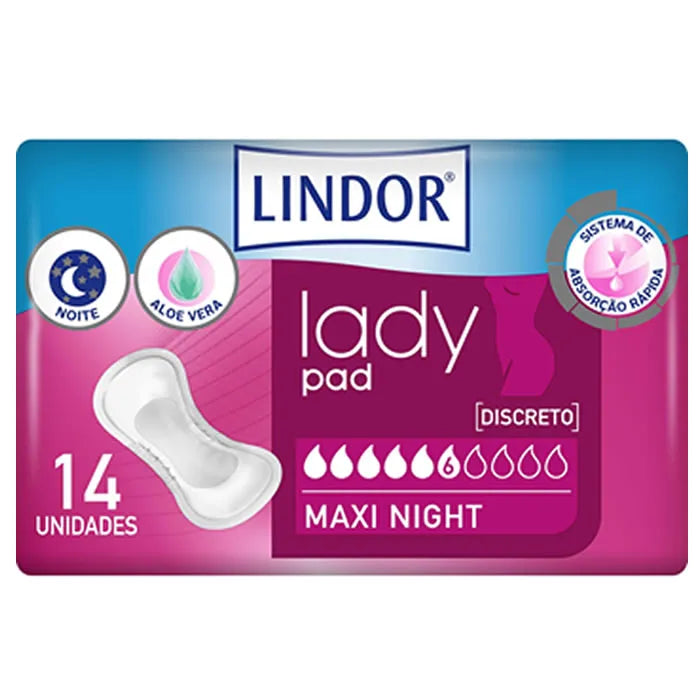 LINDOR LINDOR Lady Pad Maxi Night Slipeinlagen 6 Stück Toppen Kosmetik