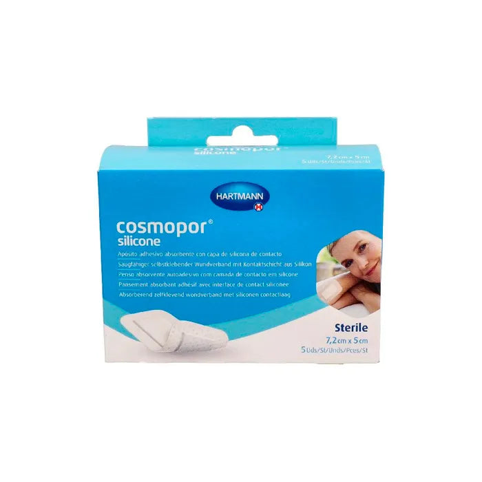 Hartmann Cosmopor Silikon 7,2 x 5 cm, 5 Stück