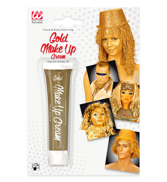 Goldene Schminke in Tube 28 ml für Fasnacht und Karneval Make-up