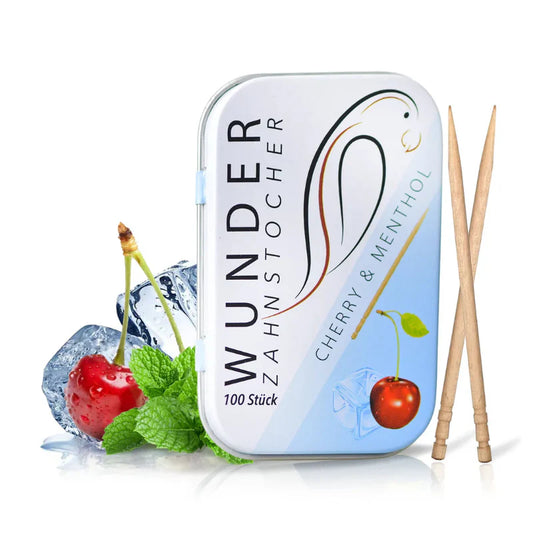Wunder Zahnstocher Cherry Menthol - 100 Stück in Metalldose