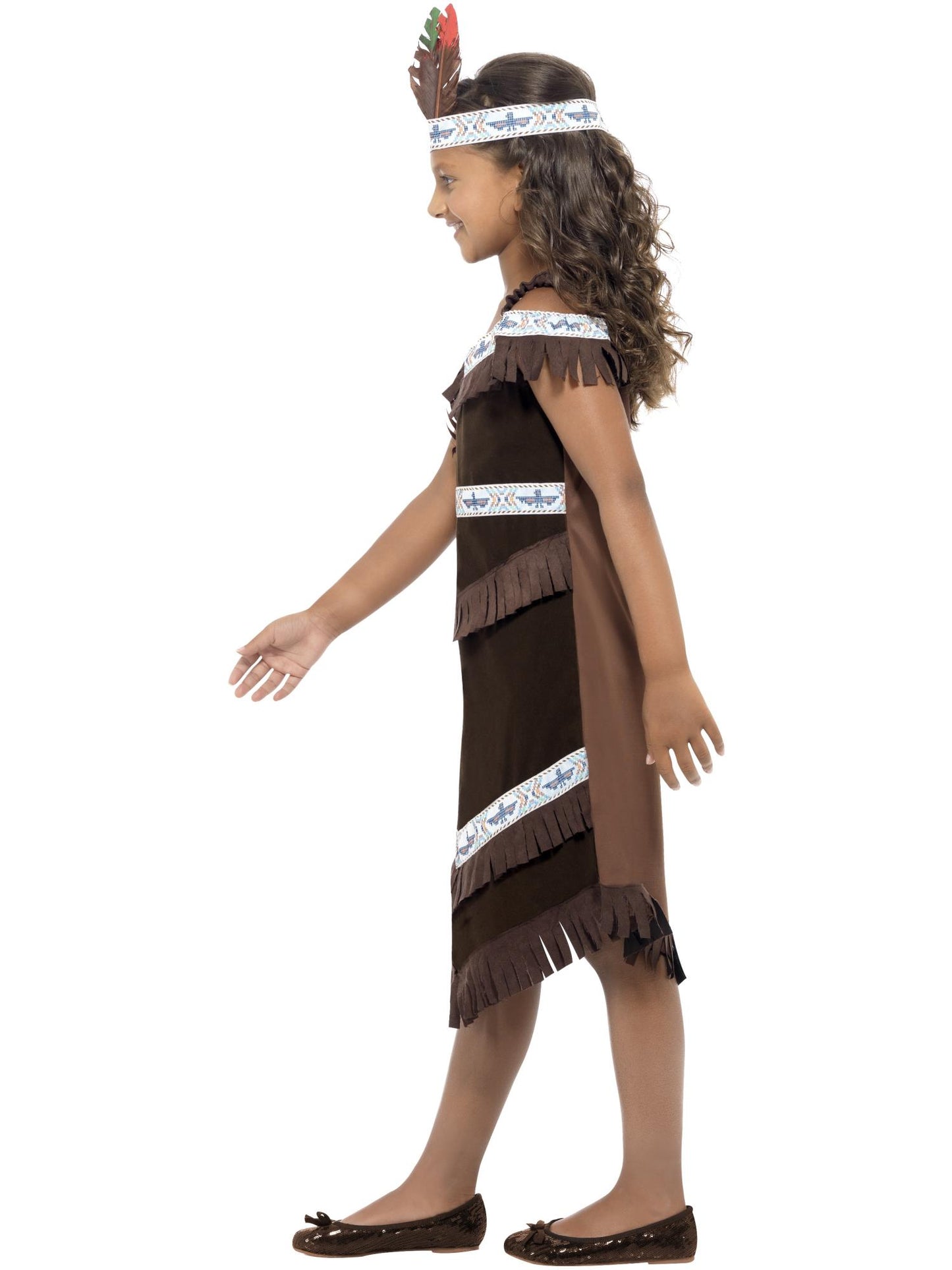 Smiffys INDIAN Native American Inspired Mädchenkostüm, Brown CS