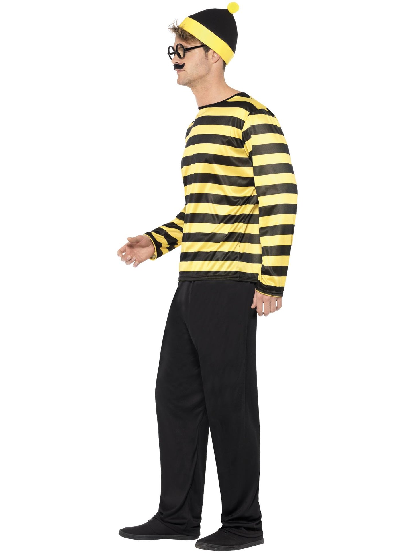 Smiffys Where's Wally? Odlaw Costume, Black & Yellow CS für Herren