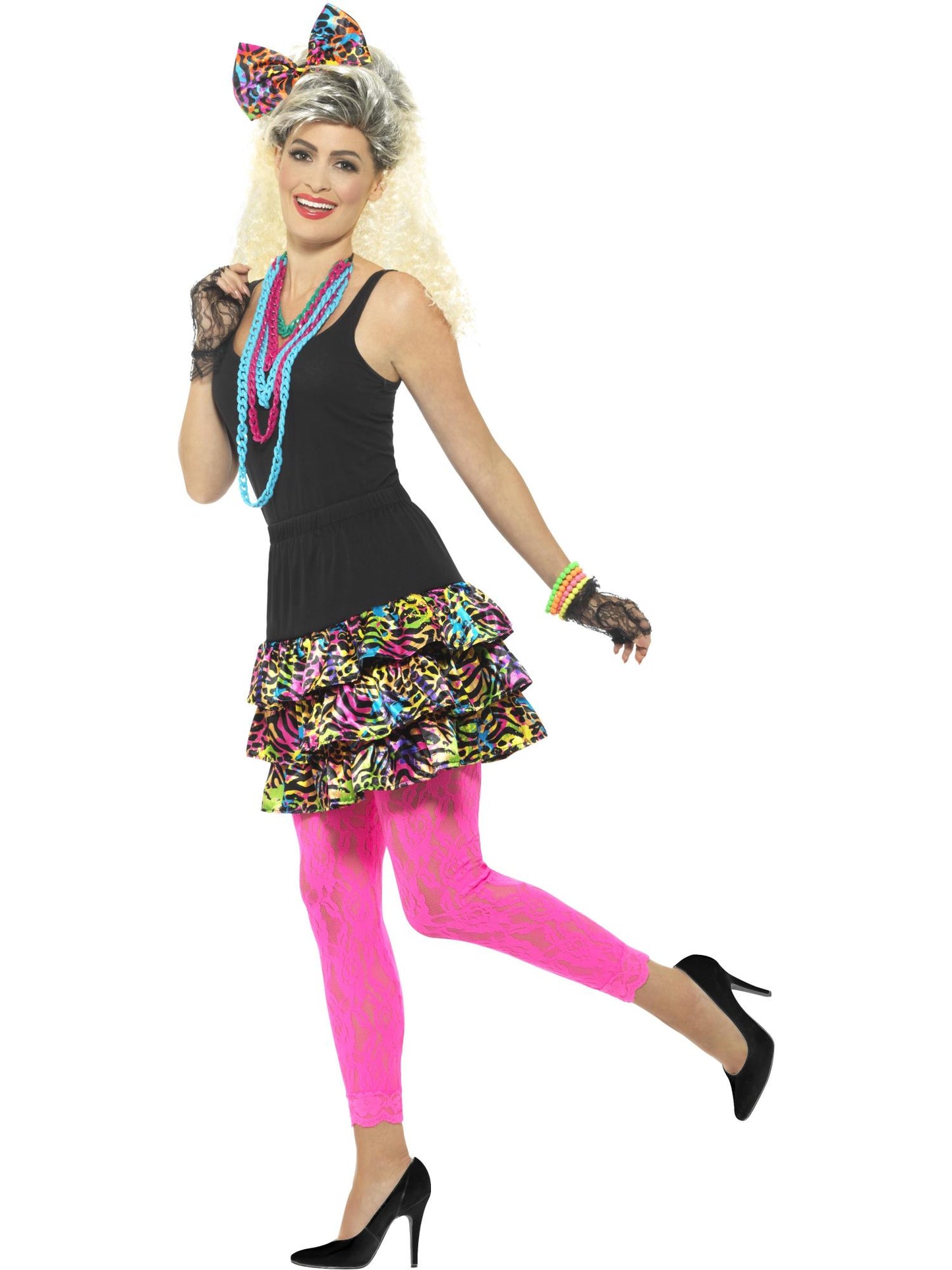 Smiffys 1980S 80s Party Girl Kit, Multi-Coloured CS für Damen