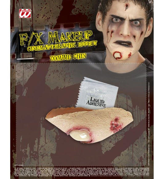 Zombie Kinn Make-up mit Klebstofftube für Halloween Kostüm
