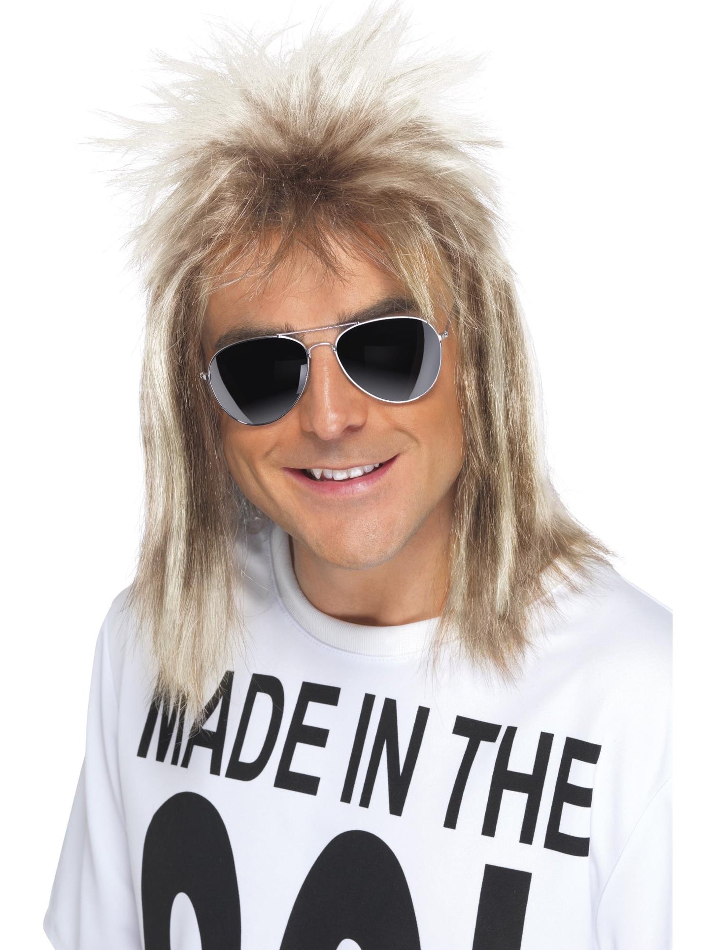 Smiffys 1980S 80s Mullet Wig, Blonde für Herren