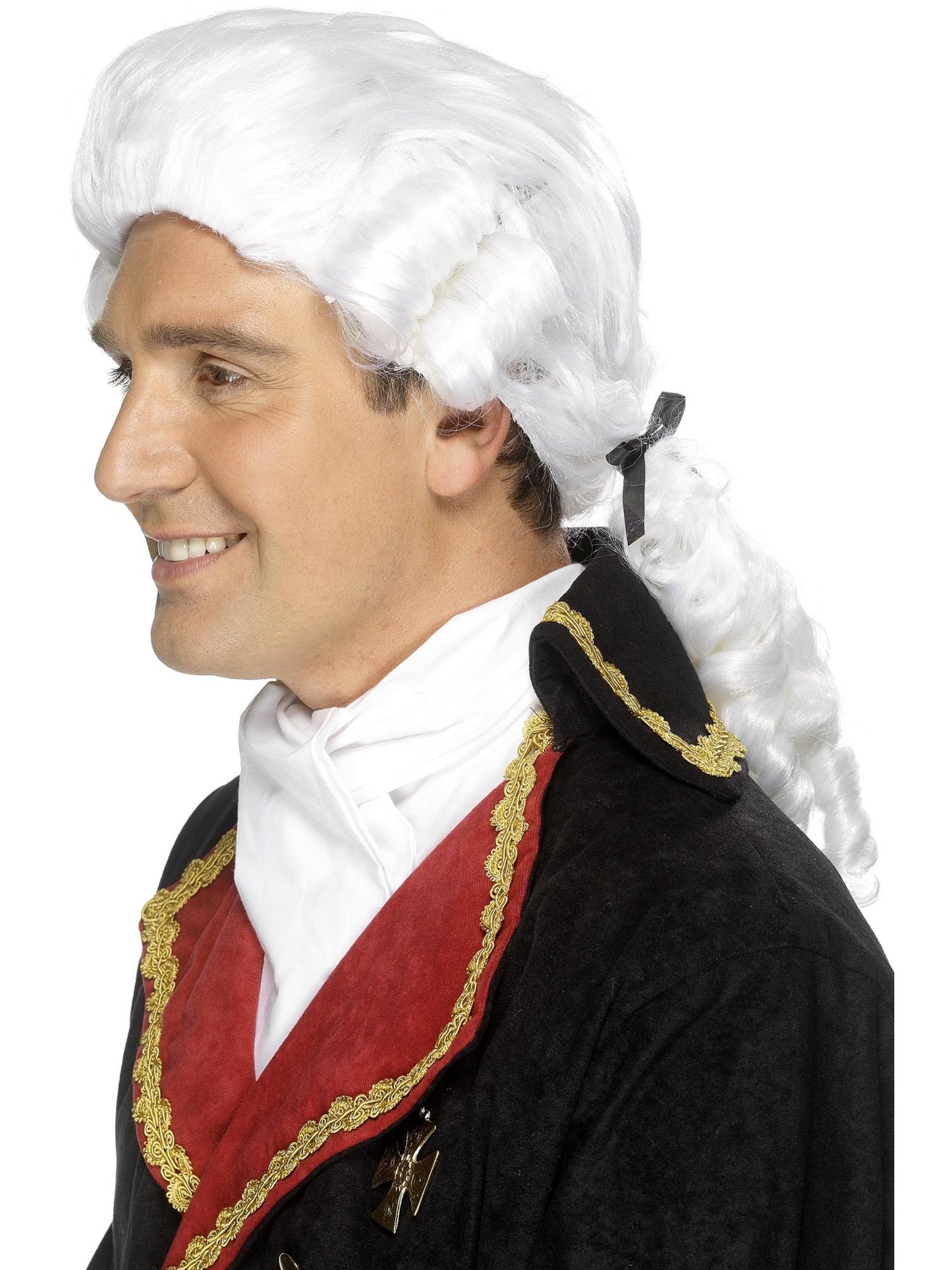 Smiffys Court Wig, White für Herren