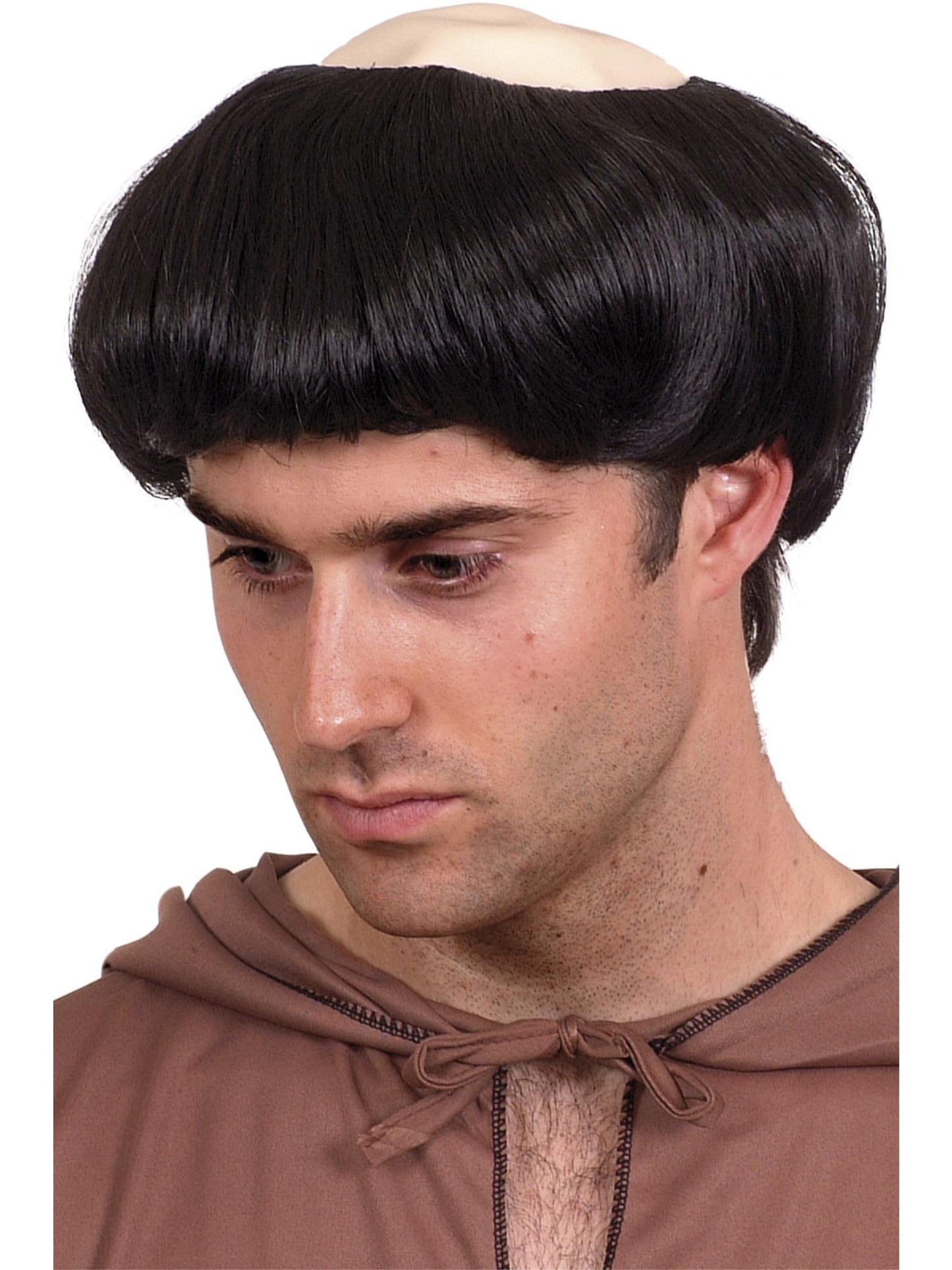 Smiffys Monk's Wig, Black für Herren