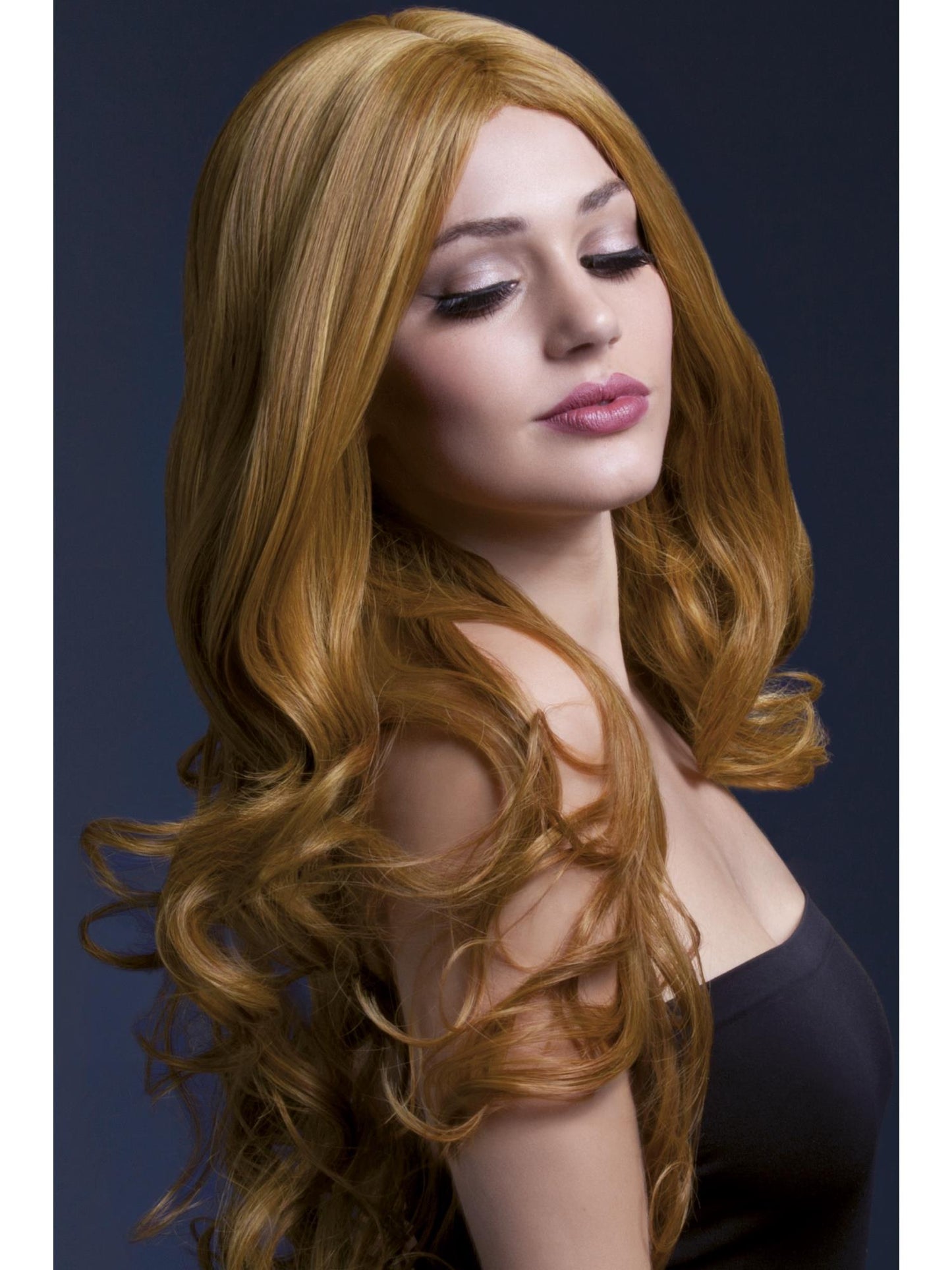 Smiffys Fever Rhianne Wig, Auburn für Damen