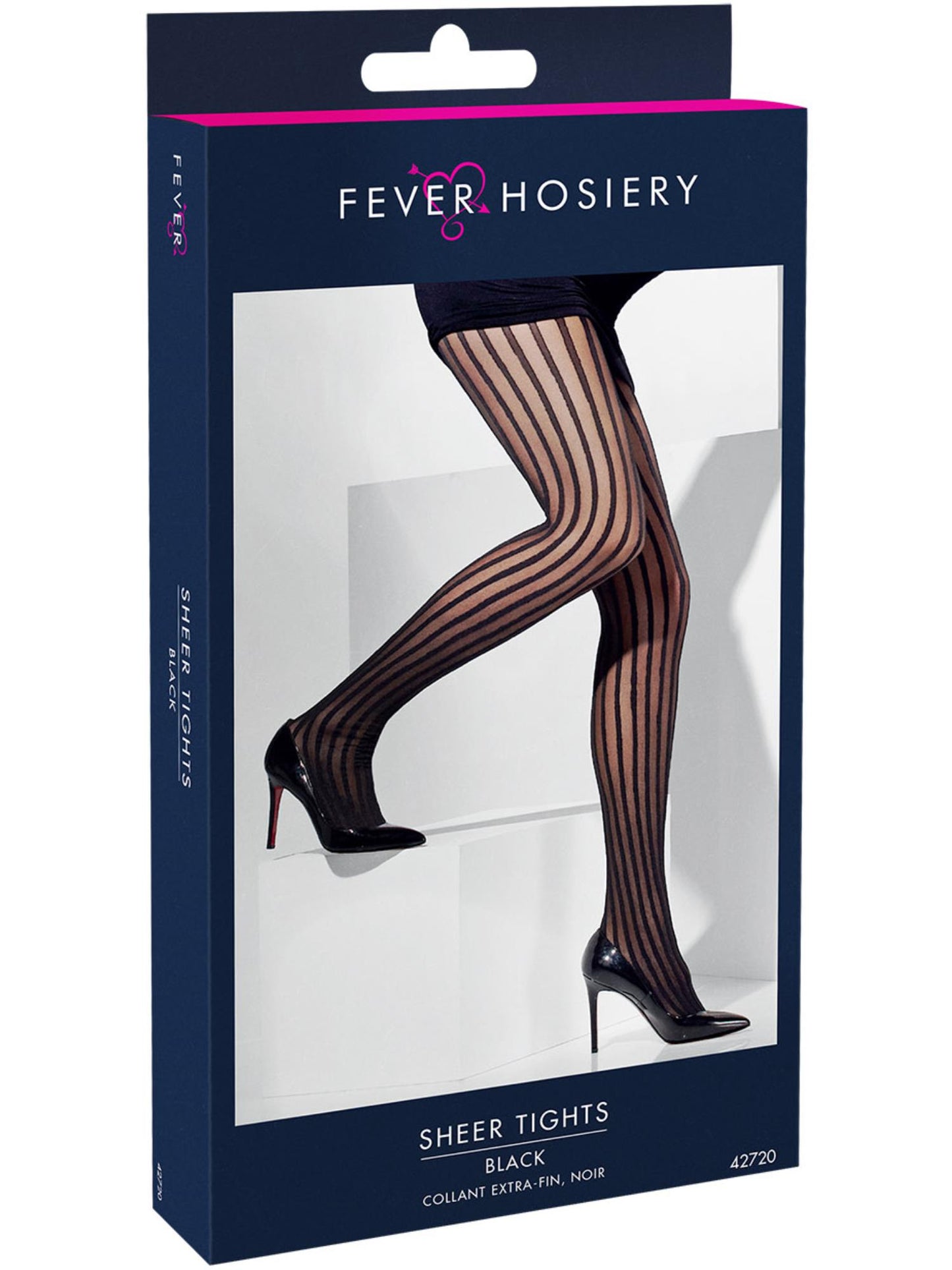 Smiffys FEVER Sheer Tights, Black für Damen