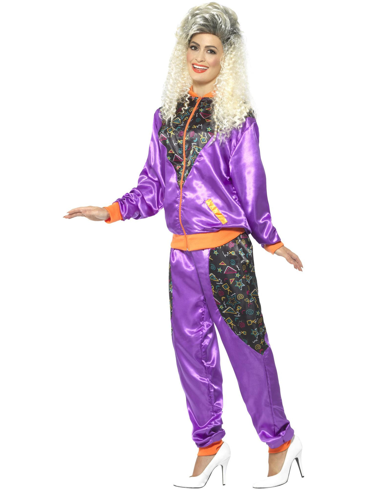 Smiffys 1980S Retro Shell Suit Costume, Ladies, Purple CS für Damen