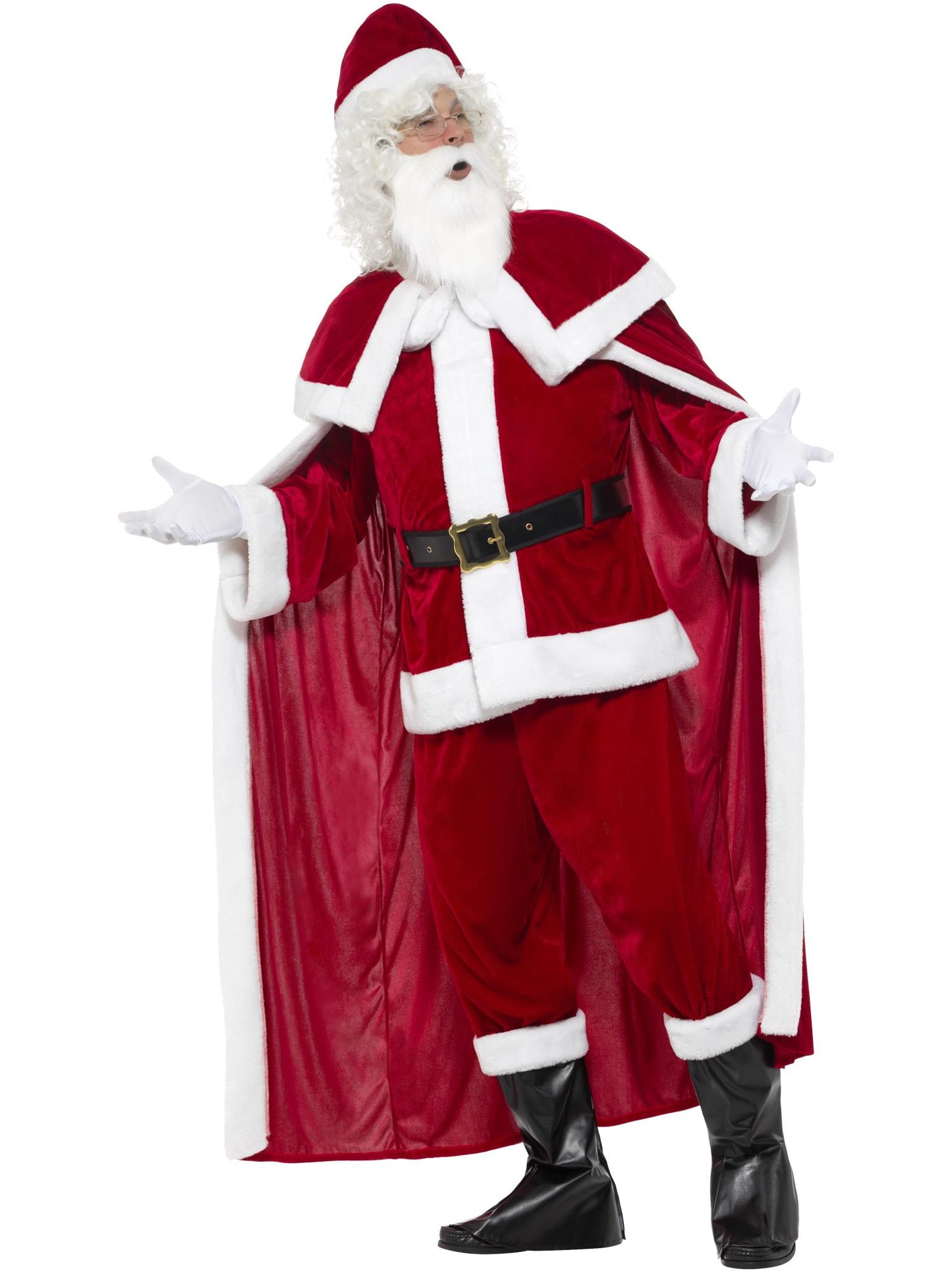 Smiffys Deluxe Santa Claus Costume with Trousers, Red CS für Herren